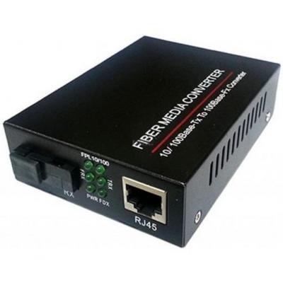Медиаконвертер 10/100Base-TX to 100Base-F 1310нм, SM, SC/PC, 20 км Fox