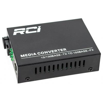 Медиаконвертер RCI 100M, 20km, SC, RJ45, Tx 1550nm, standart size meta