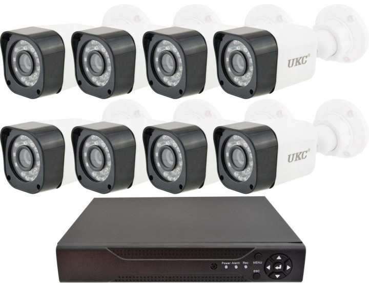 Комплект видеонаблюдения беспроводной UKC D001-8CH Full HD набор на 8 
